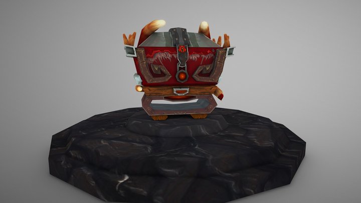 DAE Warchest - Orc Chest 3D Model