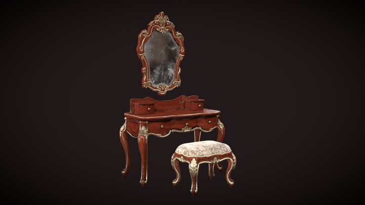 Royal DressingTable 3D Model