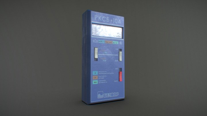 Soviet dosimeter RKSB-104 – Free 3D Model STL