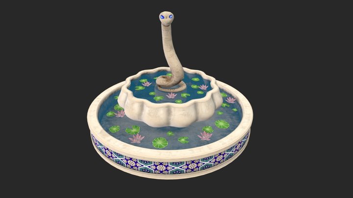 Snake Fountain 3D Model
