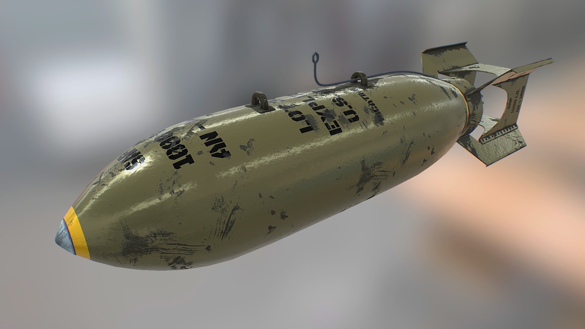 Bomb AN-M59 - 3D model by Amped (@BlazejKasperski) [ba0f4ed] - Sketchfab