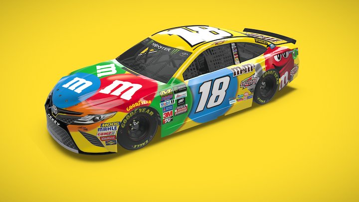 No. 18 M&Ms Toyota Camry 2017 3D Model