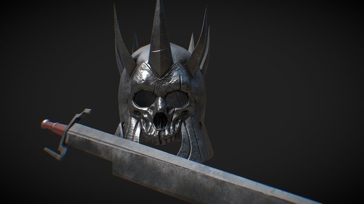 Eredin's sword and helmet (Witcher 3) 3D Model