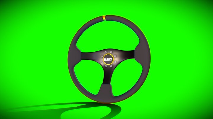 Rally Steering Wheel 3D Model