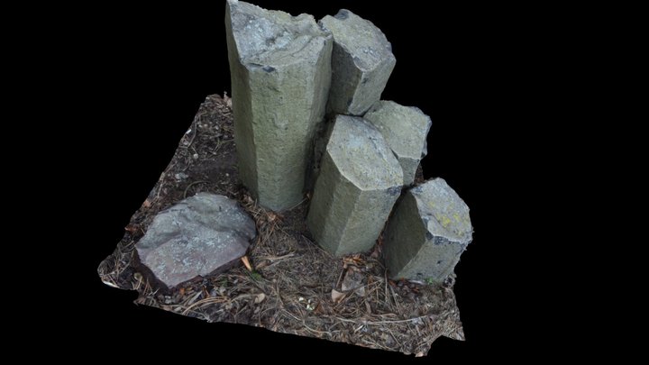 Columnar basalt in the garden 3D Model