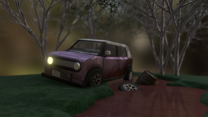 Blender simple car model 3D Model