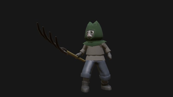 Medieval Cat 3D Model