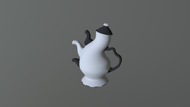 Triple-Teapot 3D Model