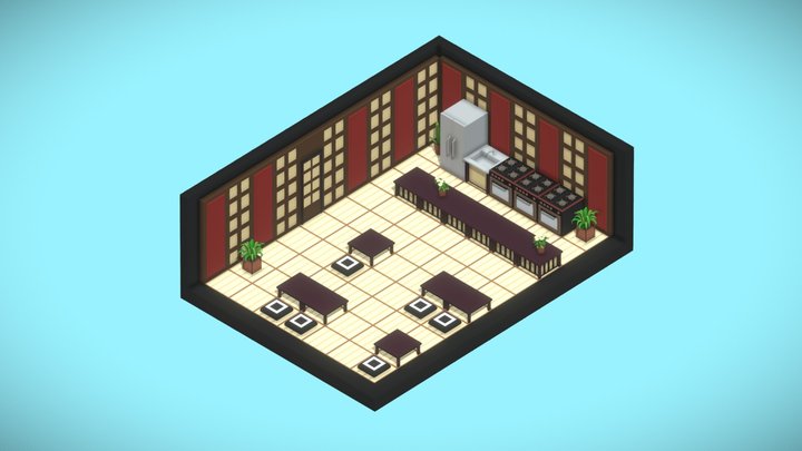 Japanese Restaurant 3D Model