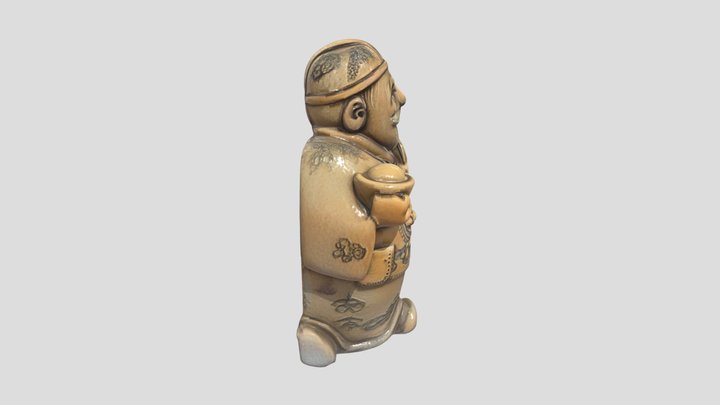 God of Wealth [CaiShen—财神] Bronze Statue 3D Model