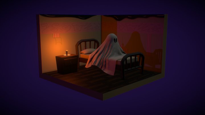 Ghost on the bed 3D Model