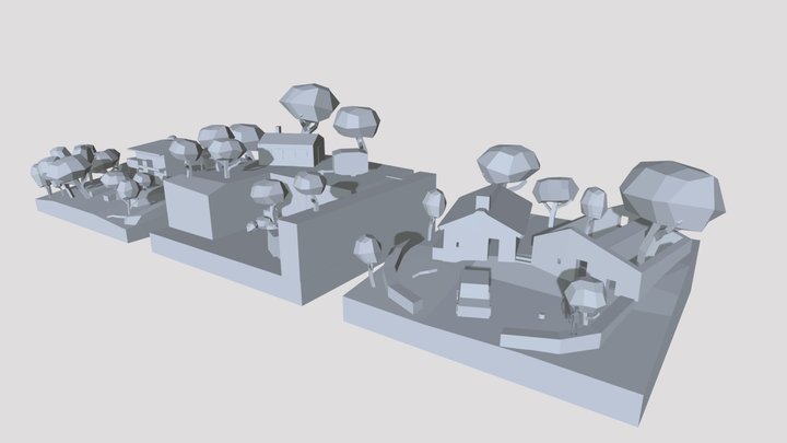 FOREST LONER - Diorama and House blockout 3D Model