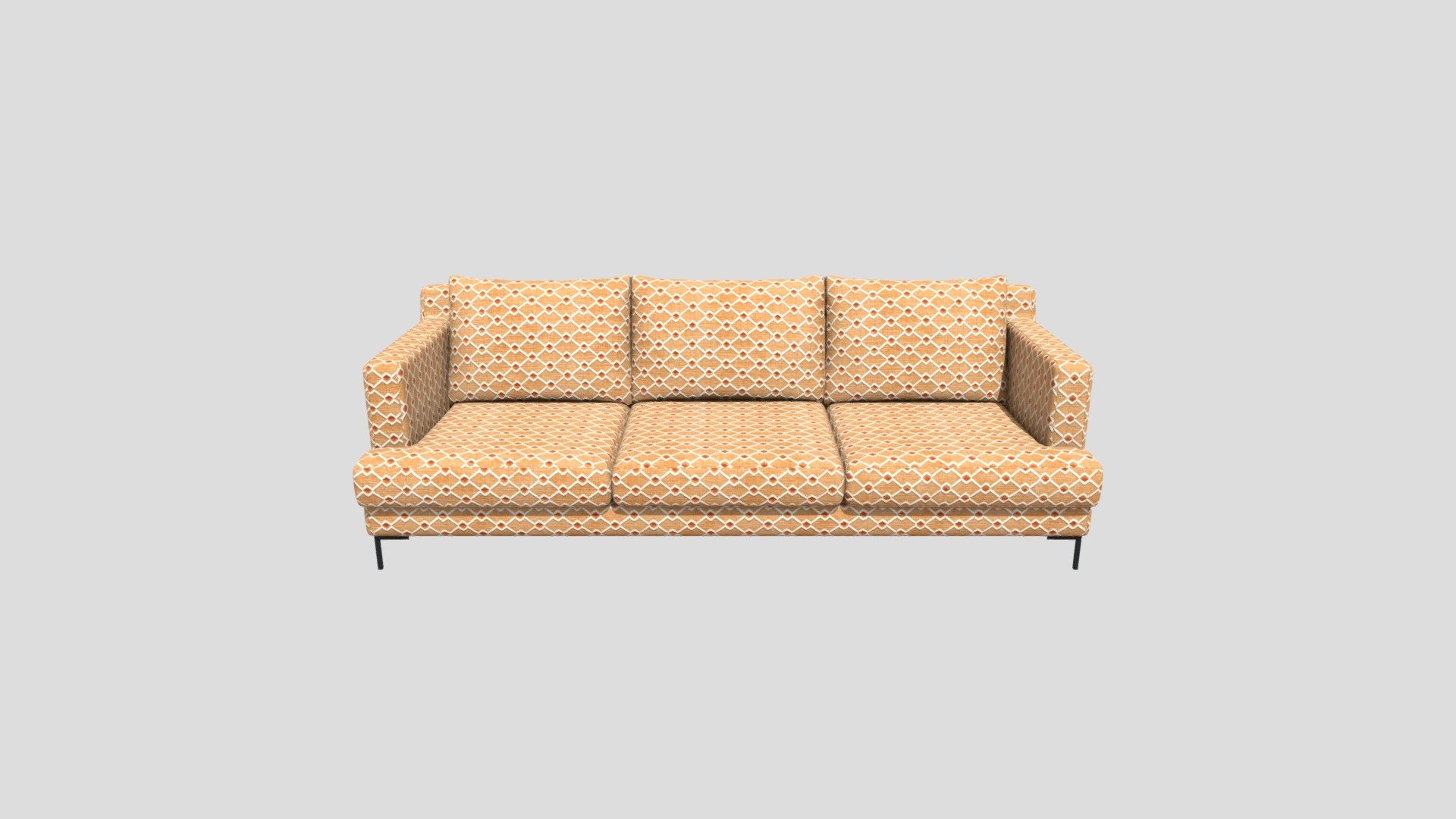 Bernhardt 3 Seater Sofa with Metal Legs