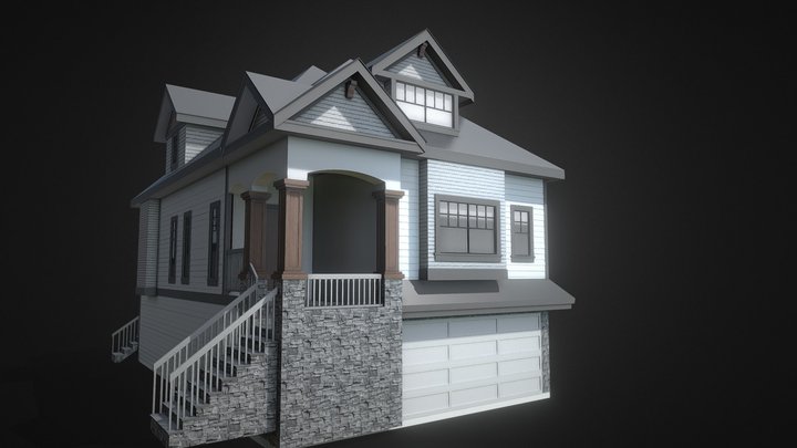 MODERN RANCH HOME 3D Model