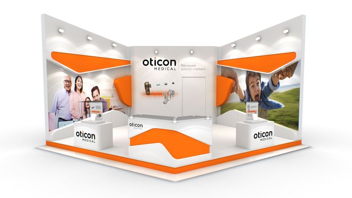 Oticon Booth 3D Model