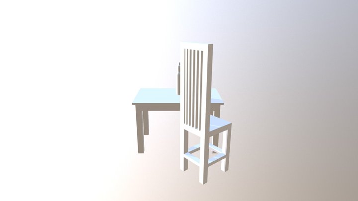 Mesa-cadeira 3D Model