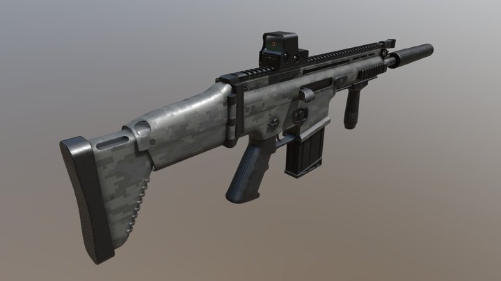 FN SCAR-H 3D Model