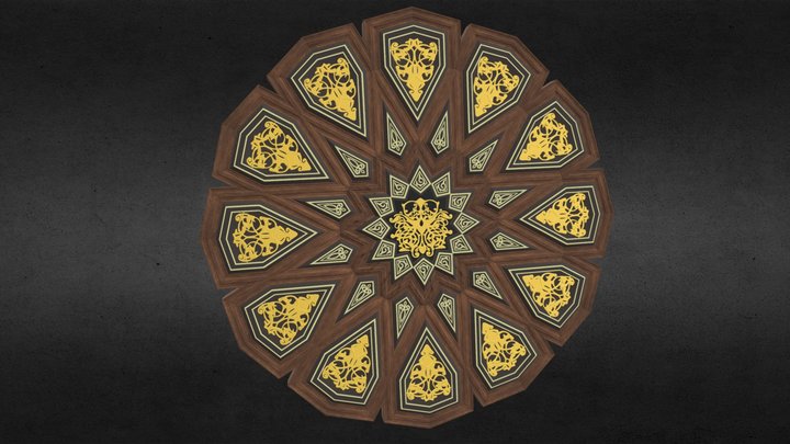 Sultan al-Nasir Muhammad Mosque Star Plate 3D Model