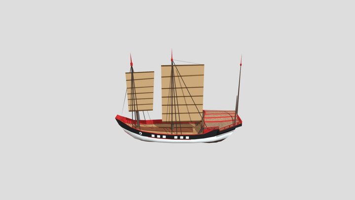 海島大冒險 - 戎克船 3D Model