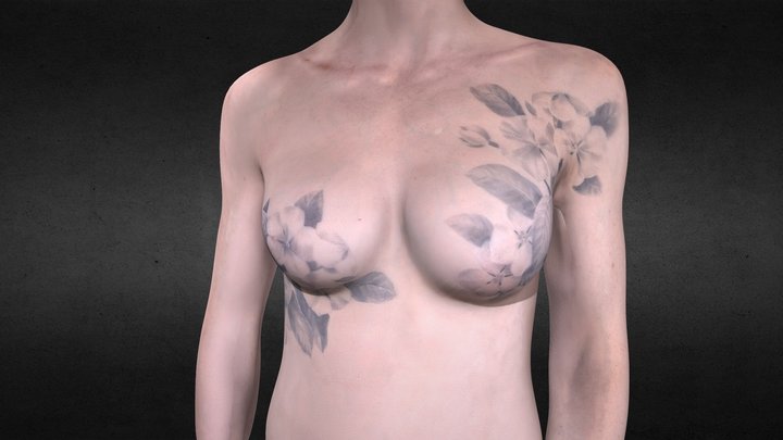 Post-mastectomy Tattoo 3D Model