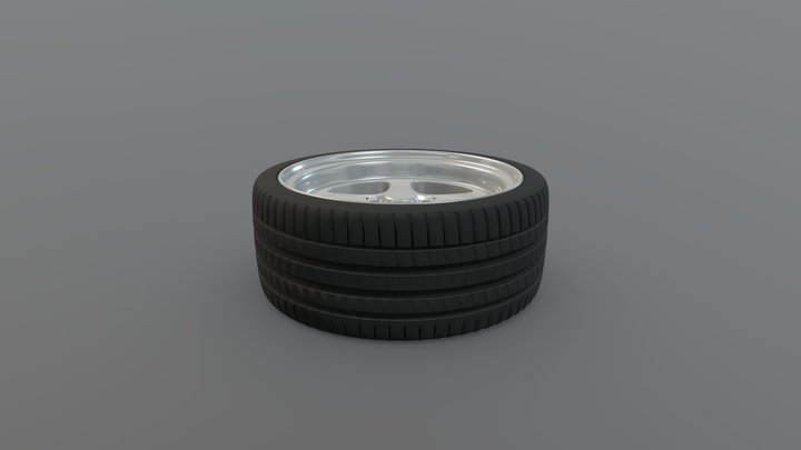 Race inspired Wheel 3D Model