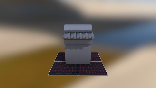 City_Scene_Prop_02_Shrine-Wall 3D Model