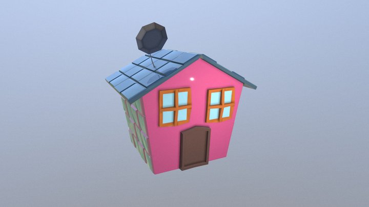 Casa cartoon - lowpoly cartoon house – Kostenloses 3D-Modell STL