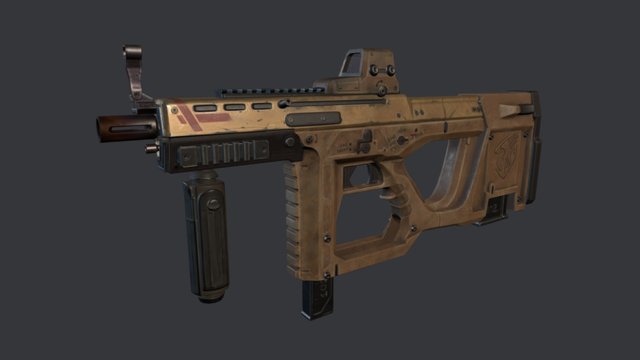 Submachine gun 3D Model