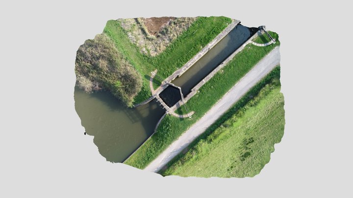 Caen Hill Lock Flight. Lock 36 3D Model
