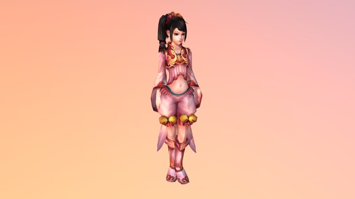 fantasy young girl Chinese style 3D Model