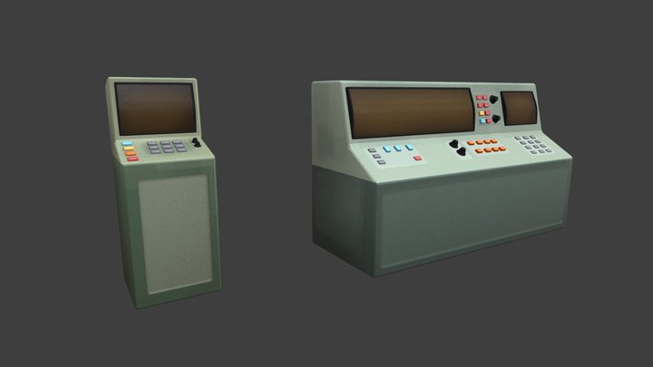 Computer Terminals ( game model ) 3D Model