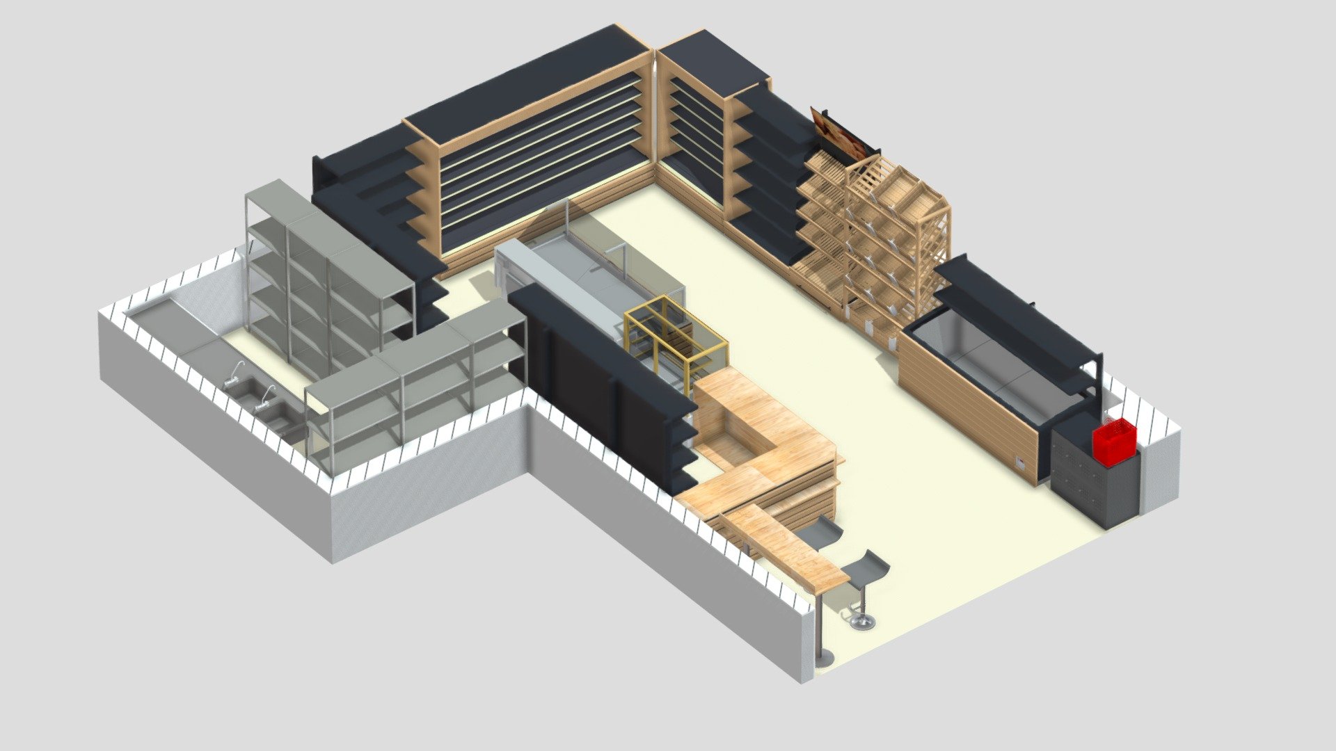 Минимаркет shop - Buy Royalty Free 3D model by 3DGrom (@dizartoren ...