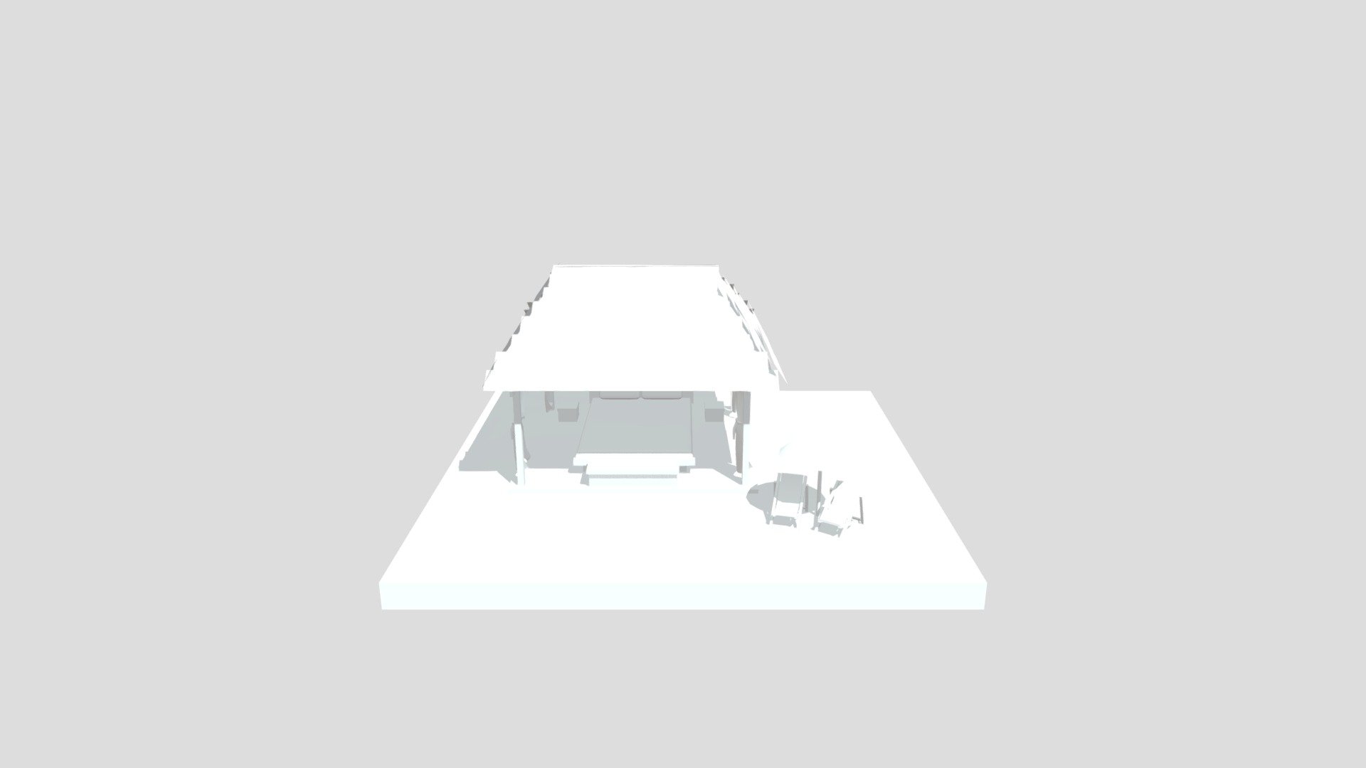 Beach cabana scene from Poly by Google