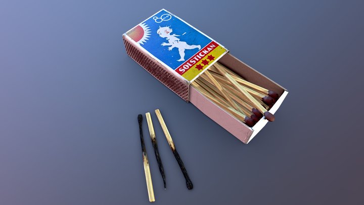 Solstickan Matches 3D Model