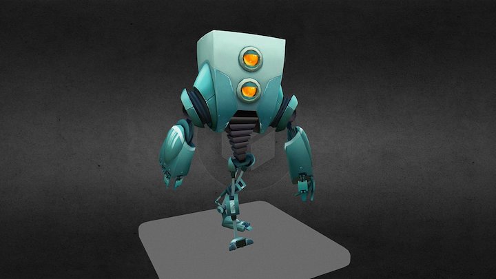Creature box fan art Robot Walkcycle 3D Model