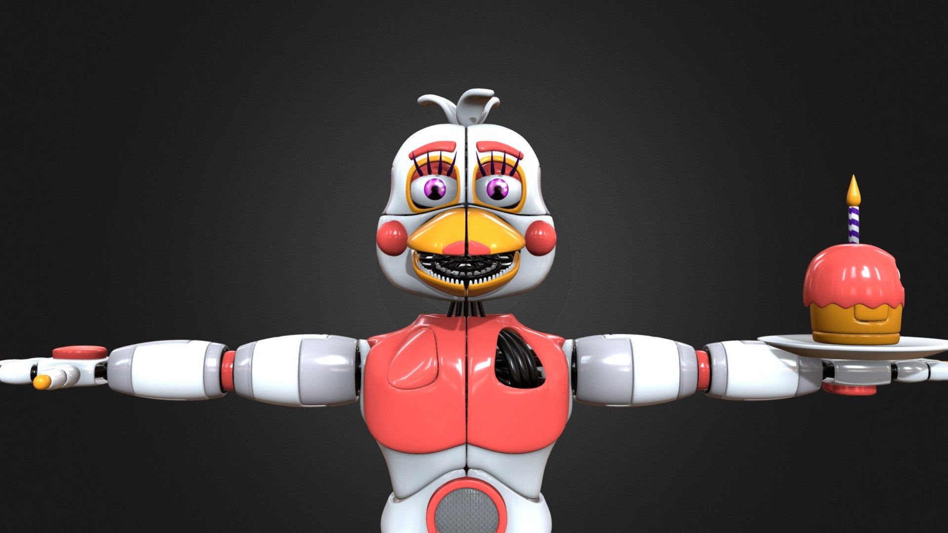 Blacklight UCN Funtime Chica - Download Free 3D model by Cade