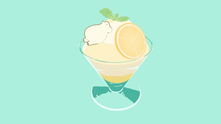 Lemon Sorbet - レモンシャーベット 3D Model