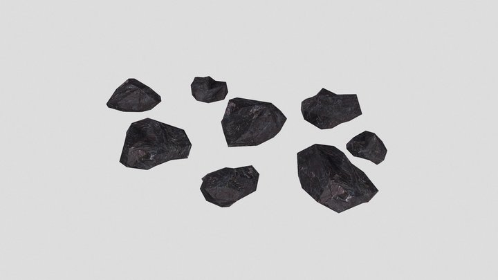 Black Rocks 3D Model