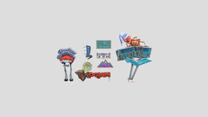Fortnite Forgotten/SaveTheWorld Signs 3D Model
