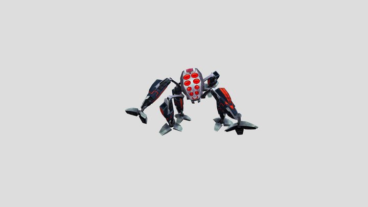Spider With Texture Animation IK Rig 3D Model