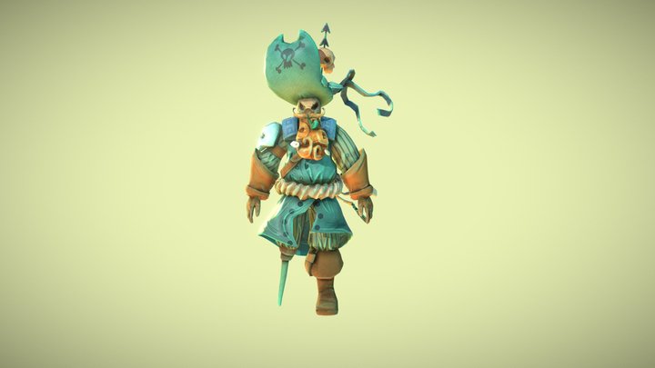 DeadPirate - Basic Pose 3D Model