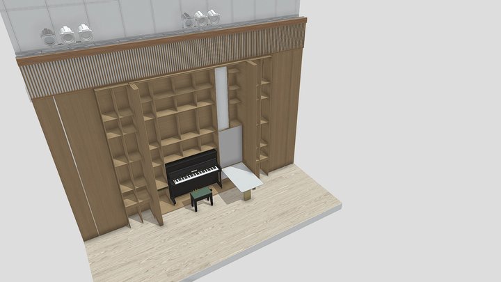 Зона работы преподавателя 3D Model