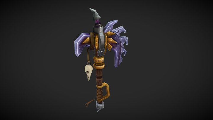 World of Warcraft Axe Weapon 3D Model