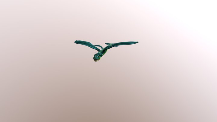 Winged Serpent Character Design 3D Model