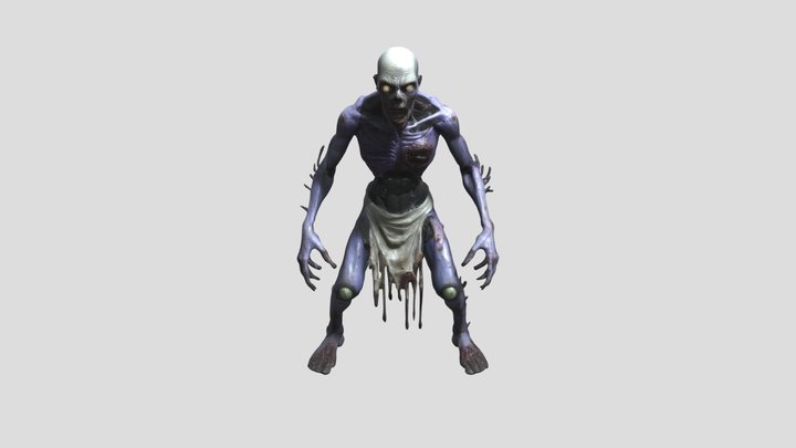 agresive yombie 3D Model