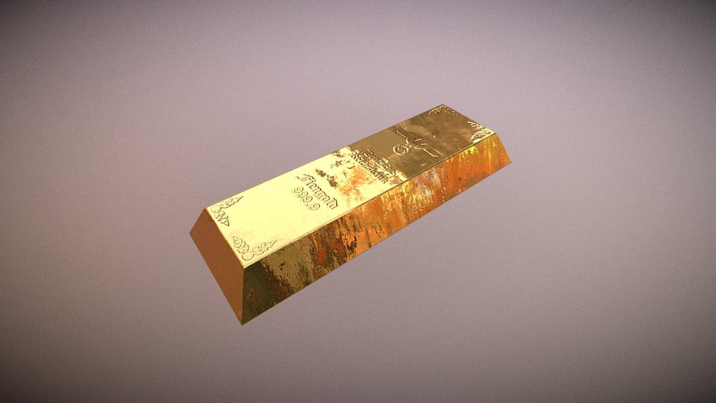 Gold Bar - Download Free 3D model by tomrevill [ba2cb0b] - Sketchfab