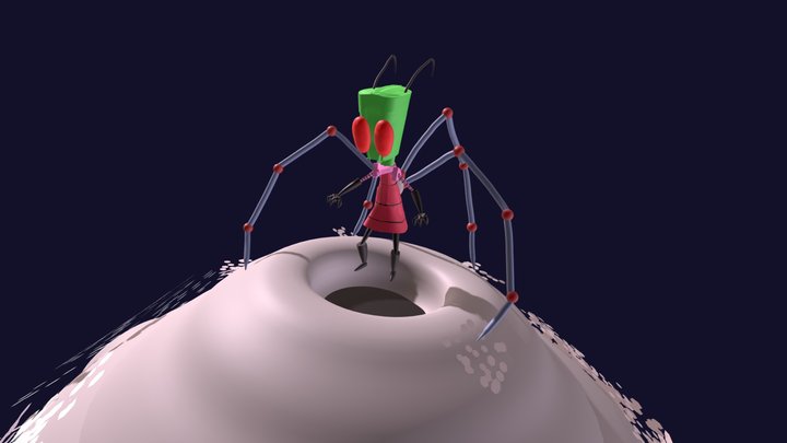 Coolpaintr Zim on the Moon 3D Model