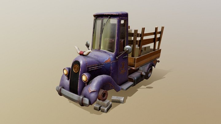 Old Track PBR Texture Study – Gratis 3D-model STL