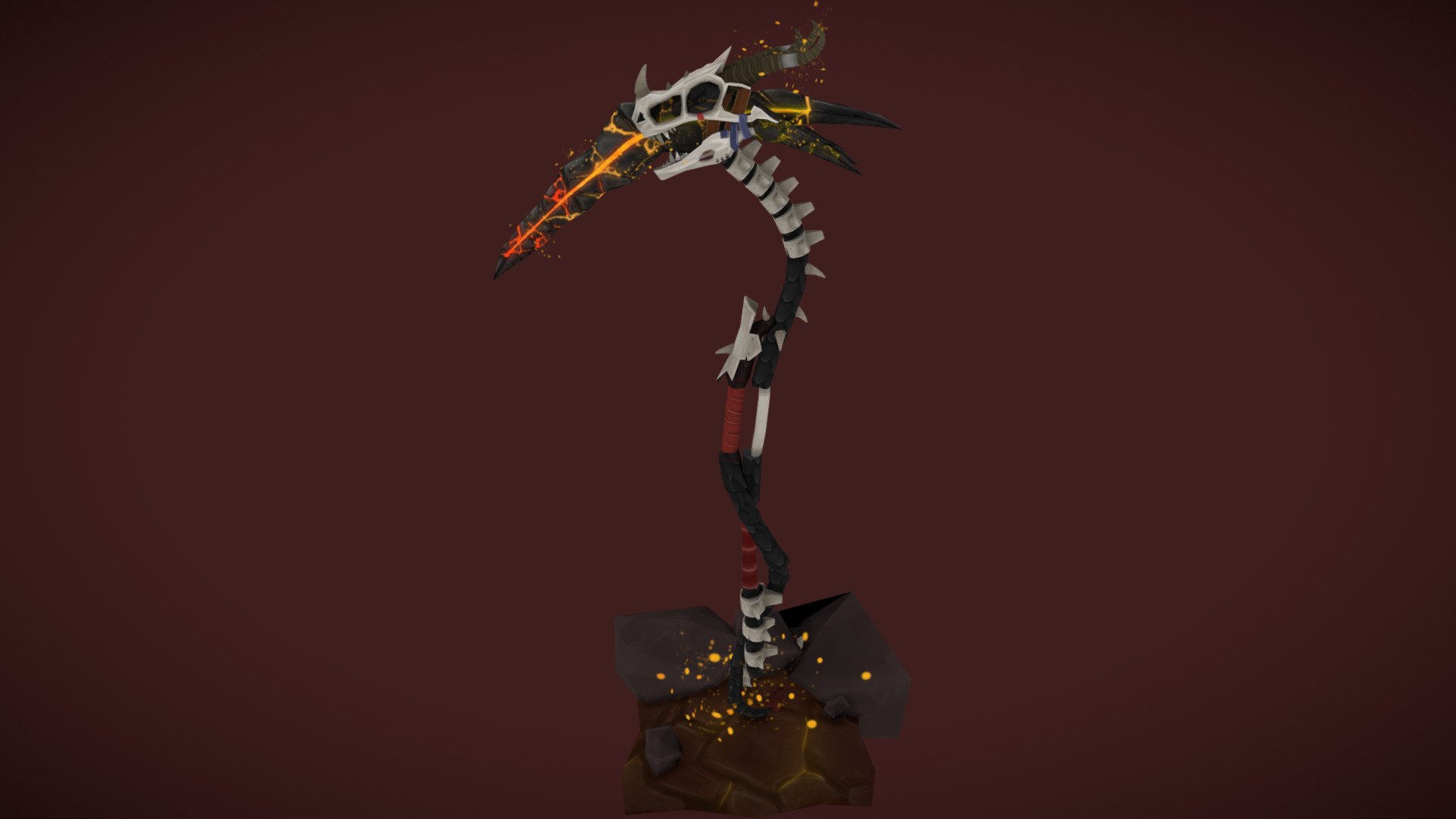 Scythe of Magmaros - Stylized Weapon
