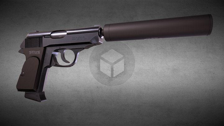 Spy Pistol - Walther PPK 3D Model